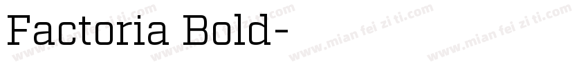 Factoria Bold字体转换